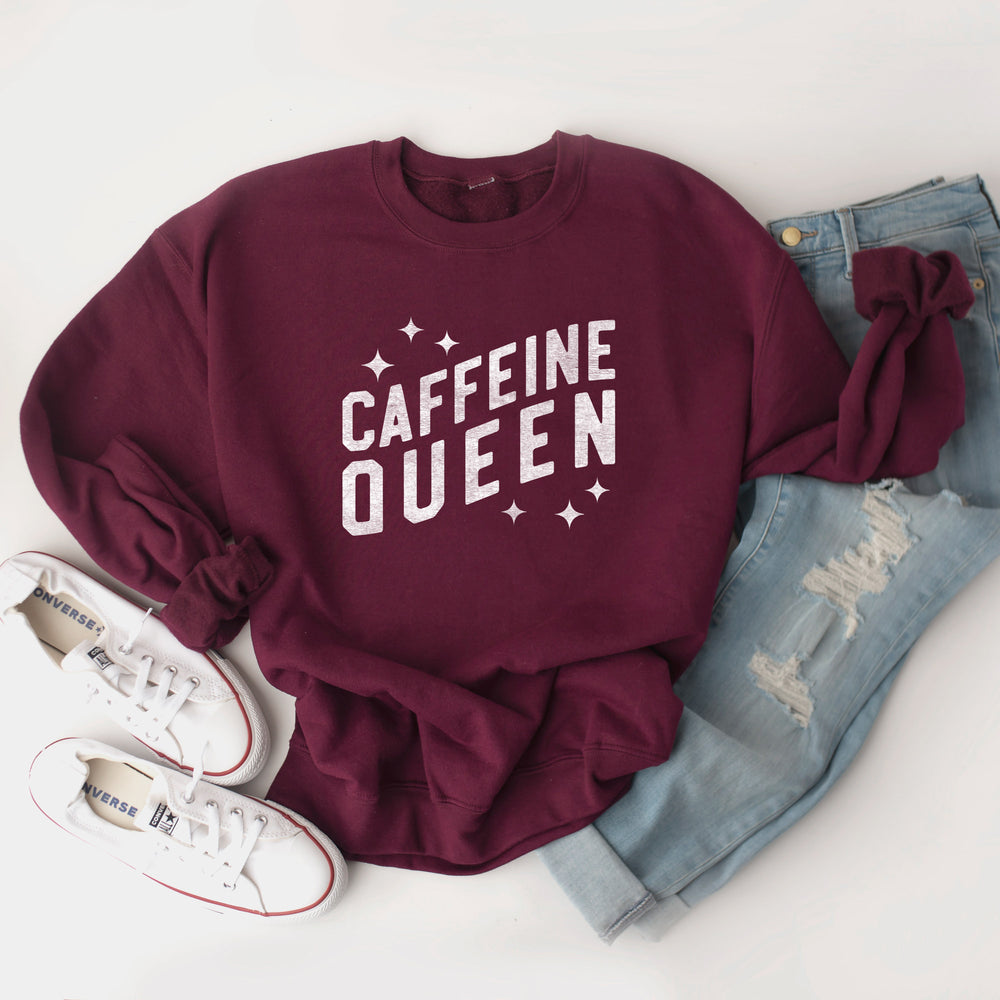 
                  
                    A caffeine queen sweatshirt in Maroon
                  
                