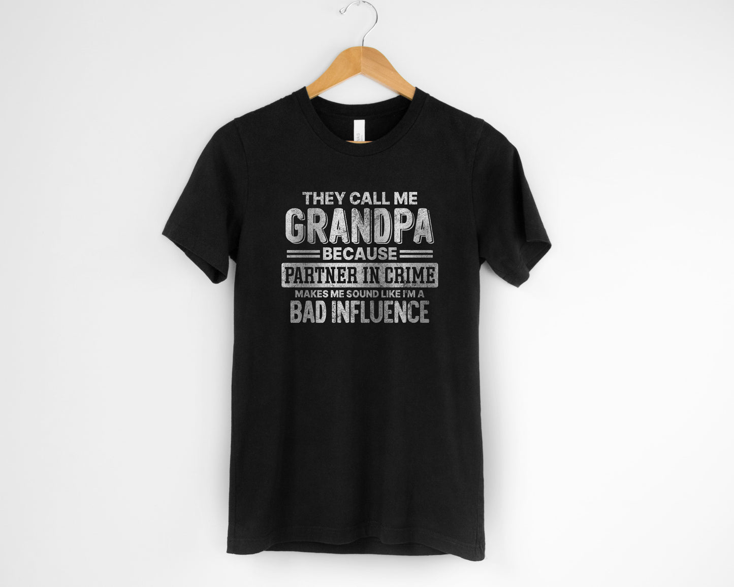 
                  
                    a partner in crime grandpa shirt in black
                  
                