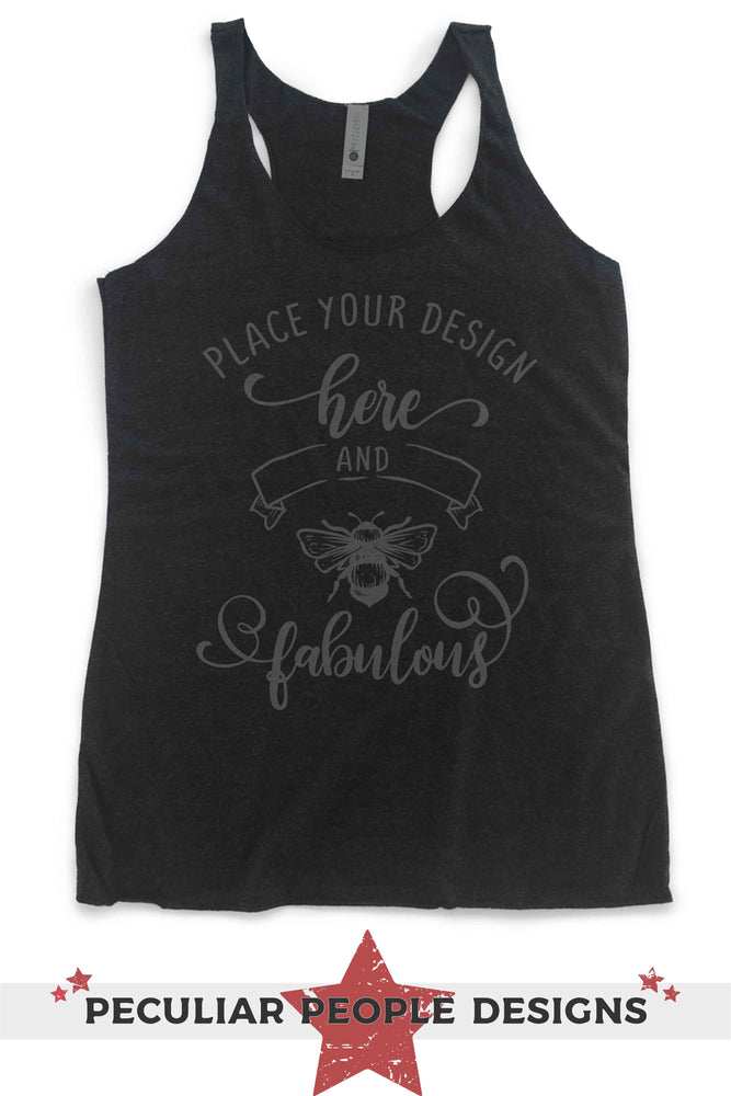 
                  
                    NL 6733 flat lay with logo reading "place your design here and bee fabulous"
                  
                