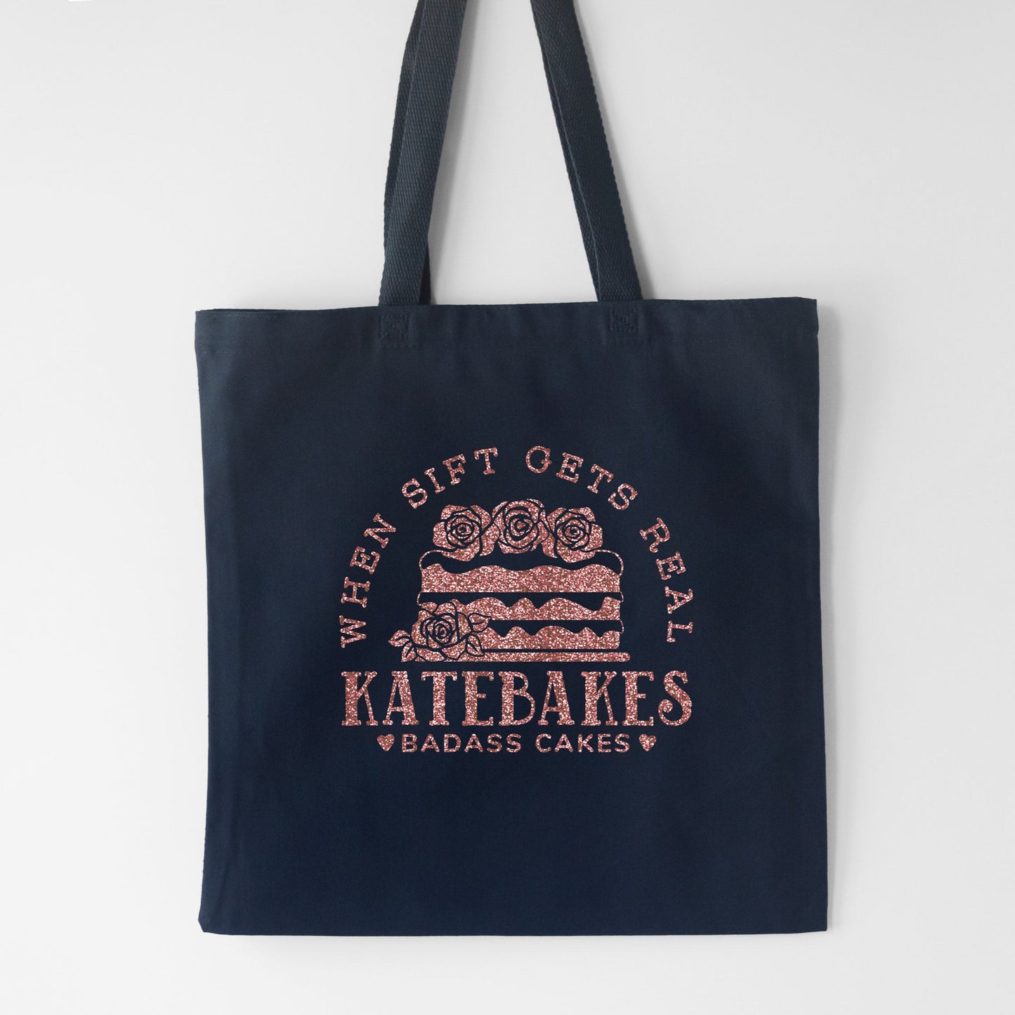 
                  
                    a personalized cake baking bag in navy
                  
                
