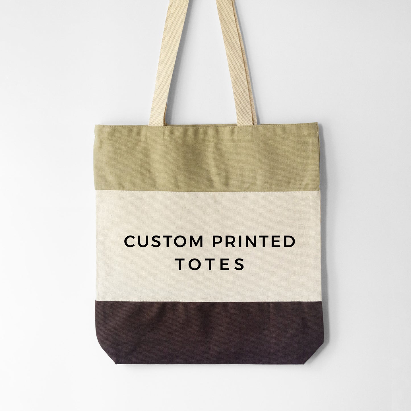 
                  
                    Design your own tri-color tote, shown in brown
                  
                