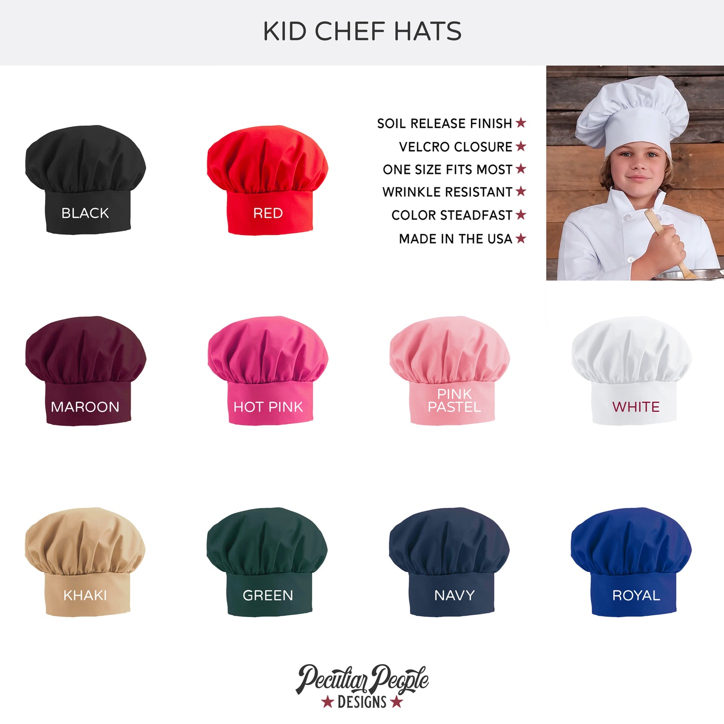 
                  
                    Personalized Kids Chef Hat
                  
                