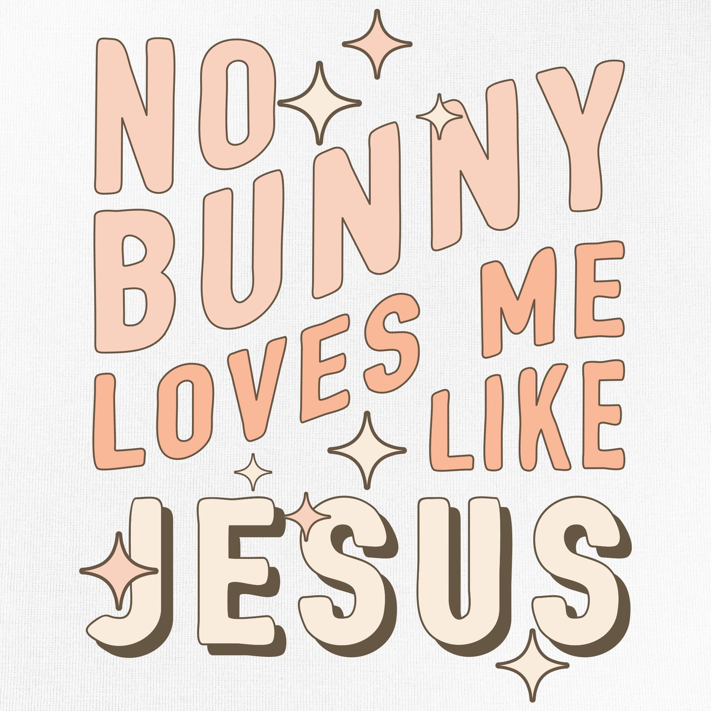 
                  
                    a no bunny loves me like Jesus, retro easter design
                  
                