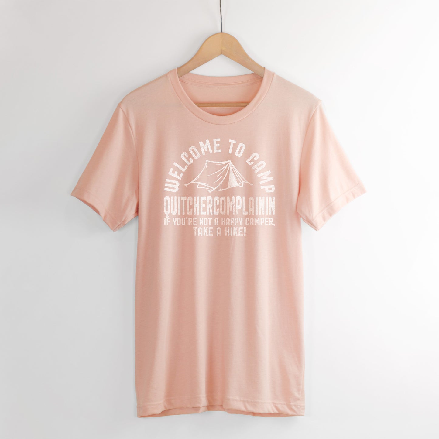 
                  
                    Camp Quitchercomplainin shirt in peach
                  
                