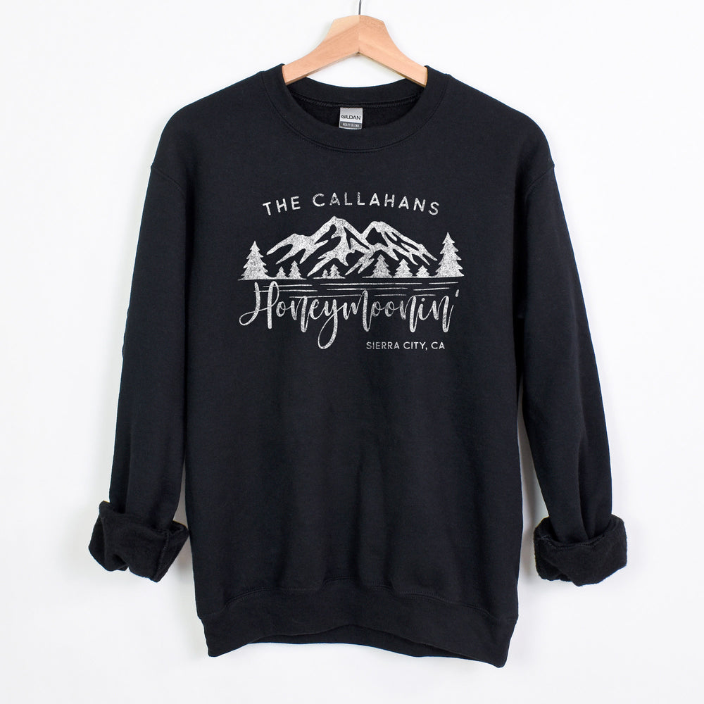 
                  
                    a honeymoonin' custom location sweatshirt in black
                  
                