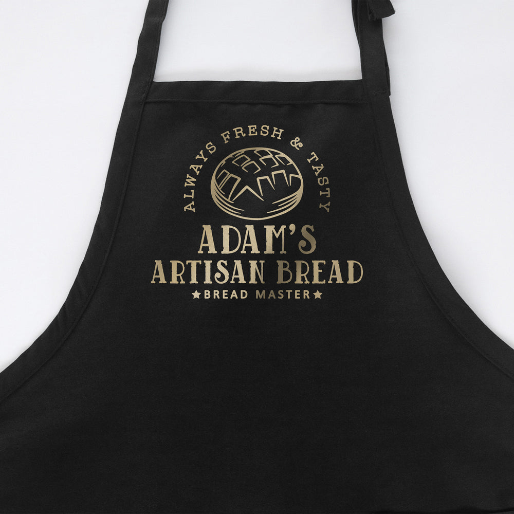 
                  
                    a personalized bread baker apron in Black
                  
                