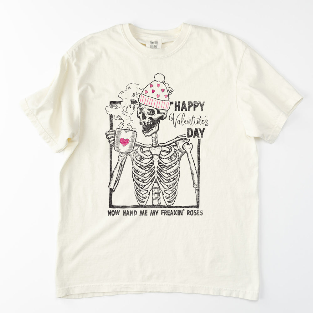 
                  
                    funny skeleton valentines day tee in natural
                  
                
