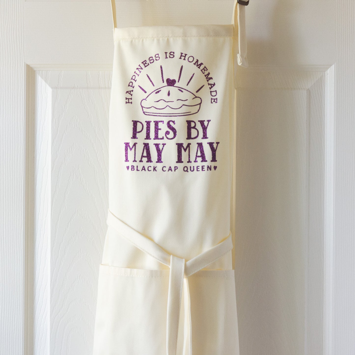 
                  
                    a personalized pie baking apron in natural
                  
                