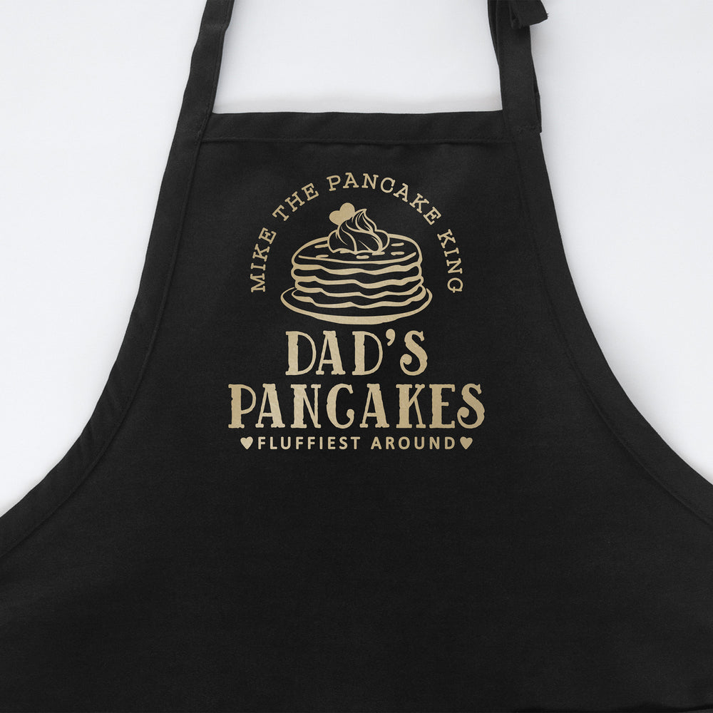 
                  
                    a personalized pancake apron in black
                  
                