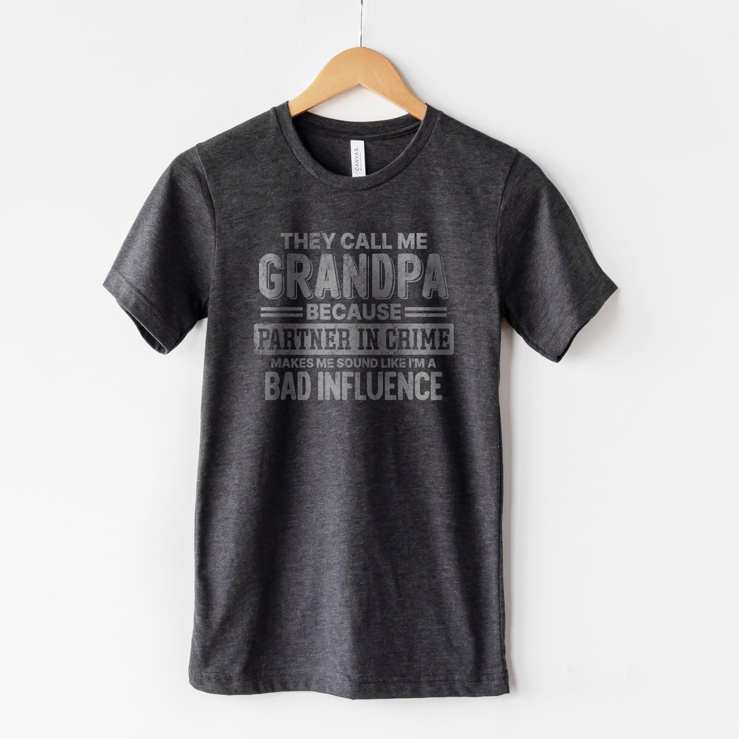 
                  
                    a partner in crime grandpa shirt in dark grey
                  
                