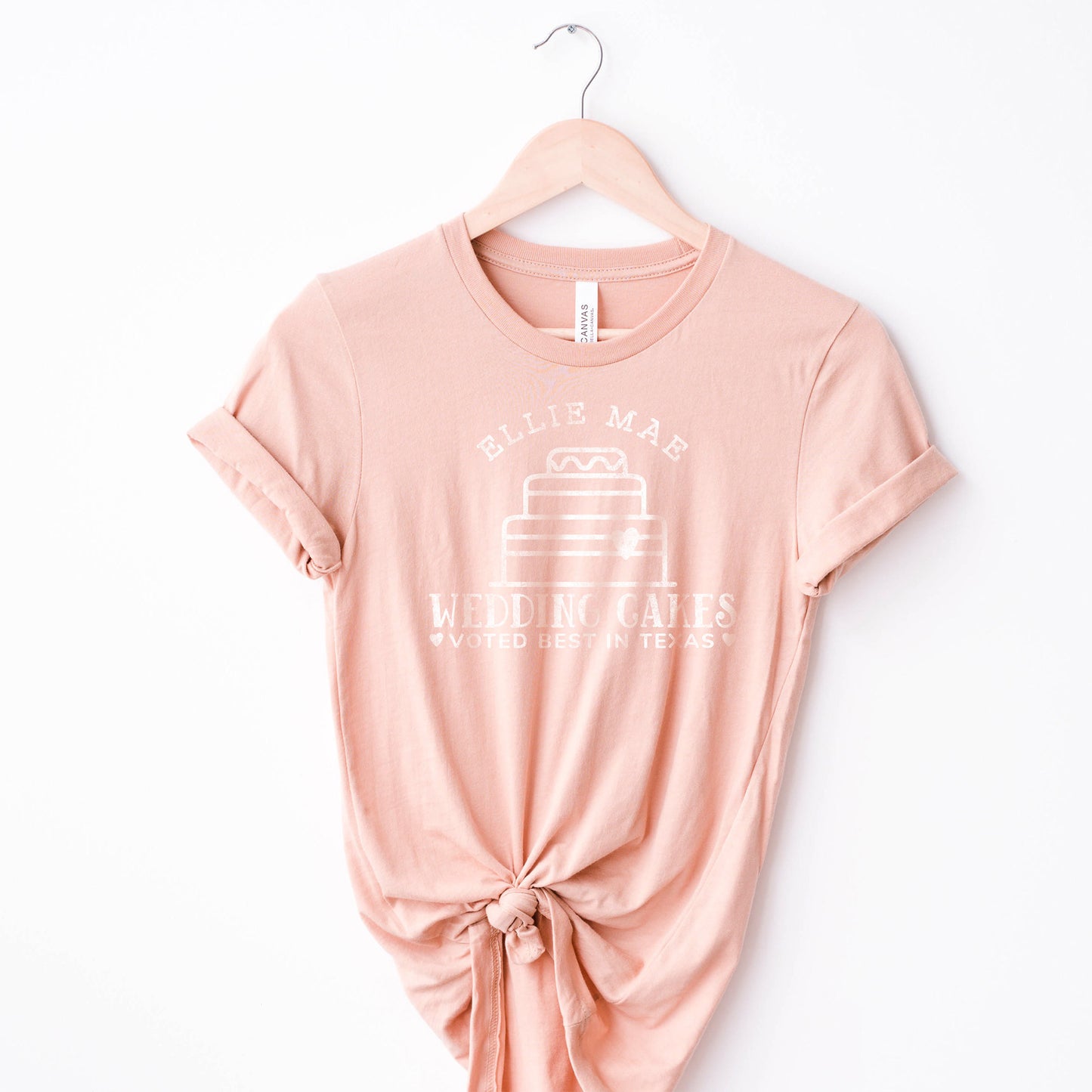 
                  
                    a personalized cake baking shirt in peach
                  
                