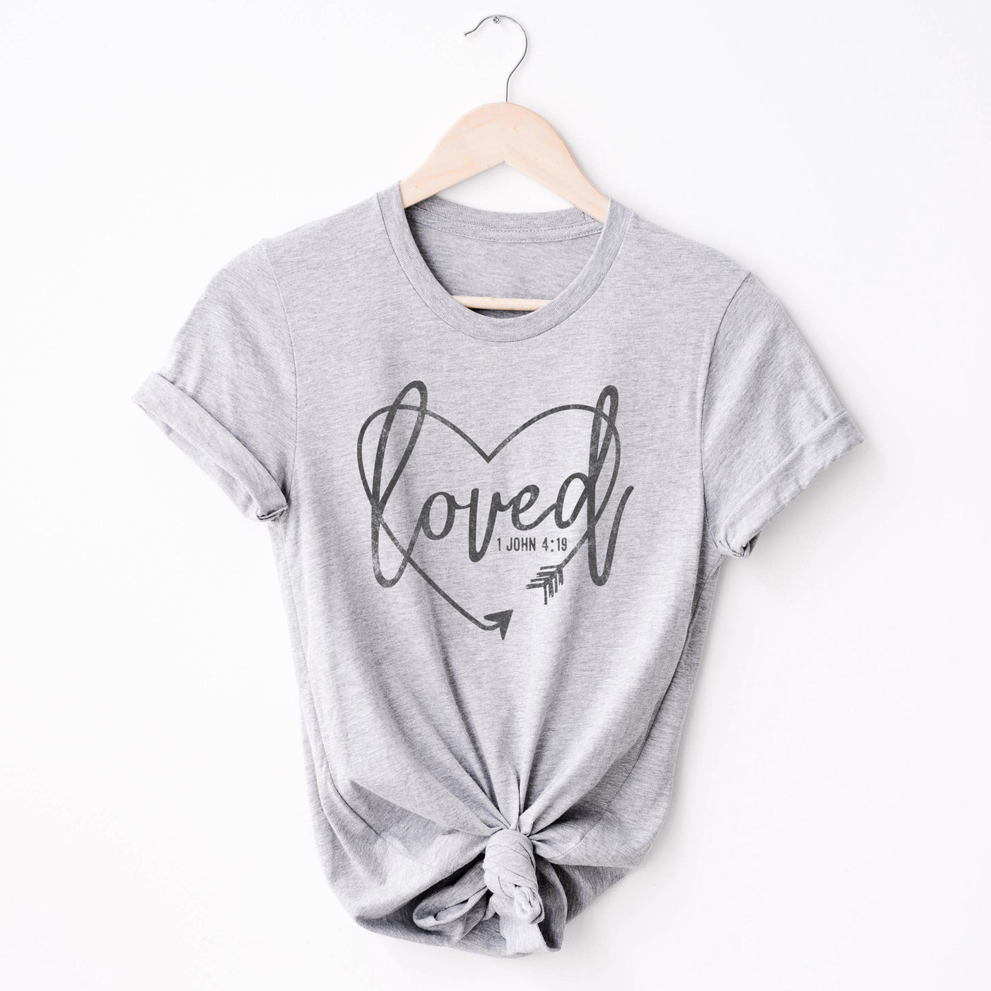 
                  
                     a loved christian tee in grey
                  
                