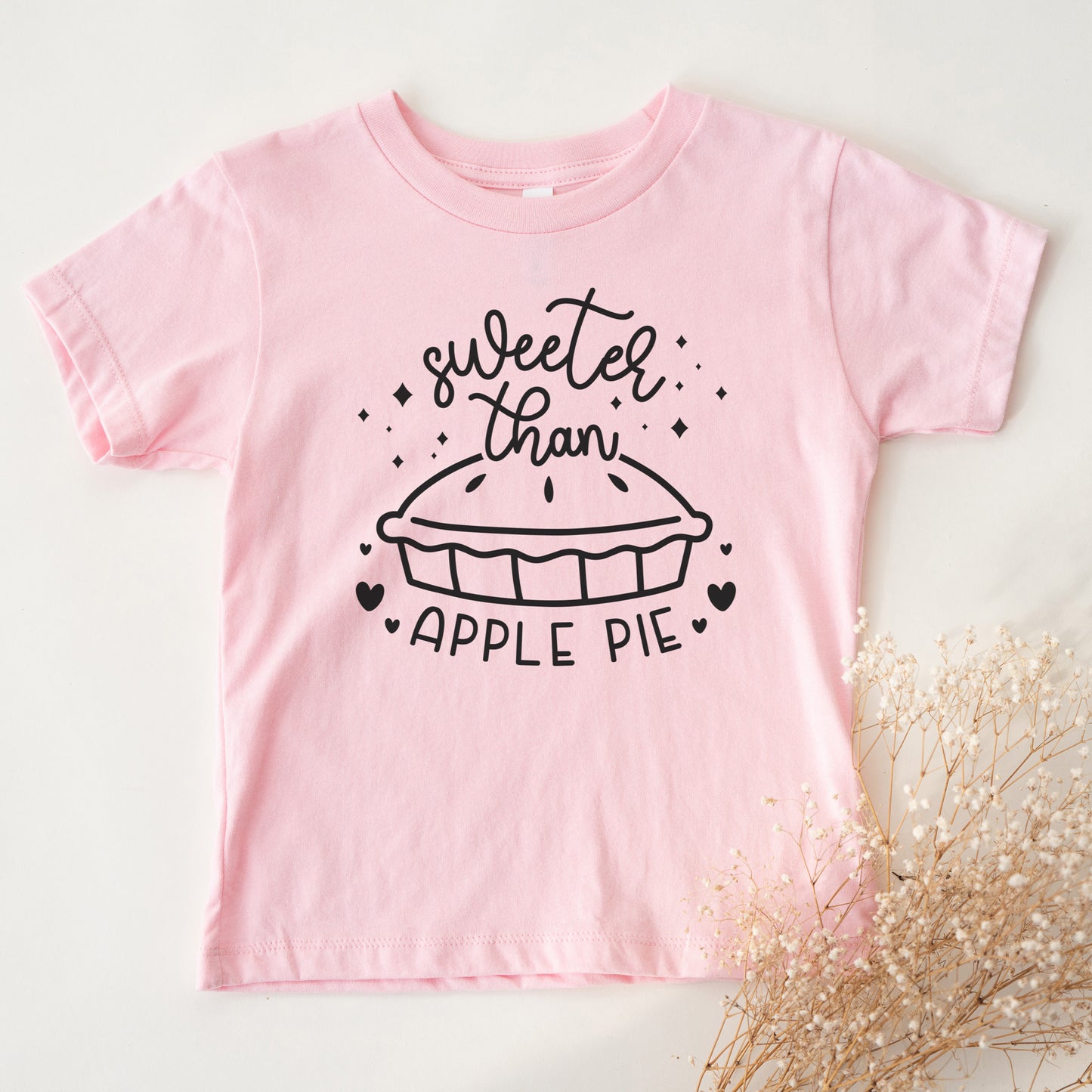 
                  
                    a sweeter than apple pie kids tee in pink
                  
                