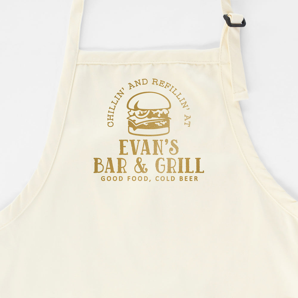 
                  
                    a personalized grilling apron in natural
                  
                