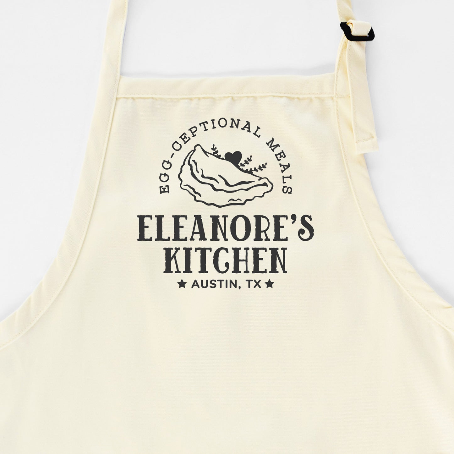 
                  
                    a personalized omelette apron in natural
                  
                