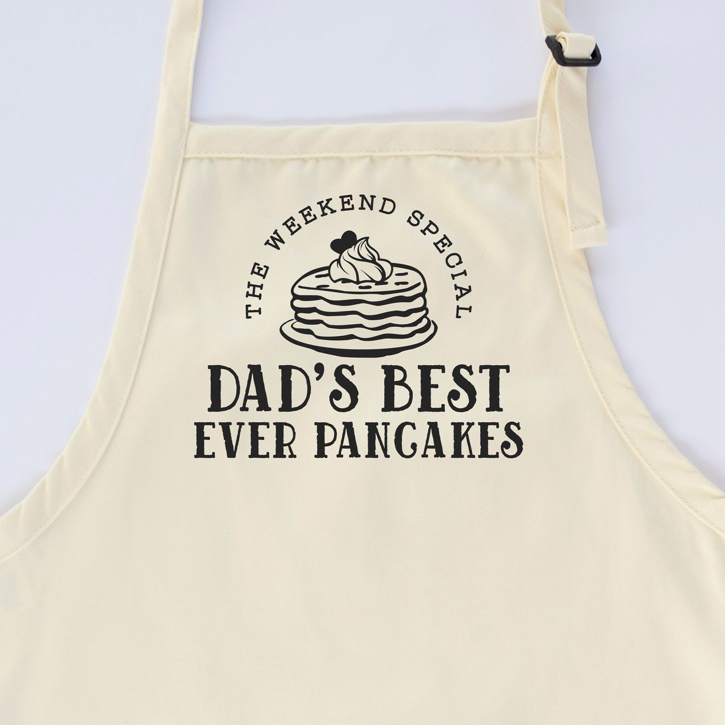 
                  
                    a personalized pancake apron in natural
                  
                