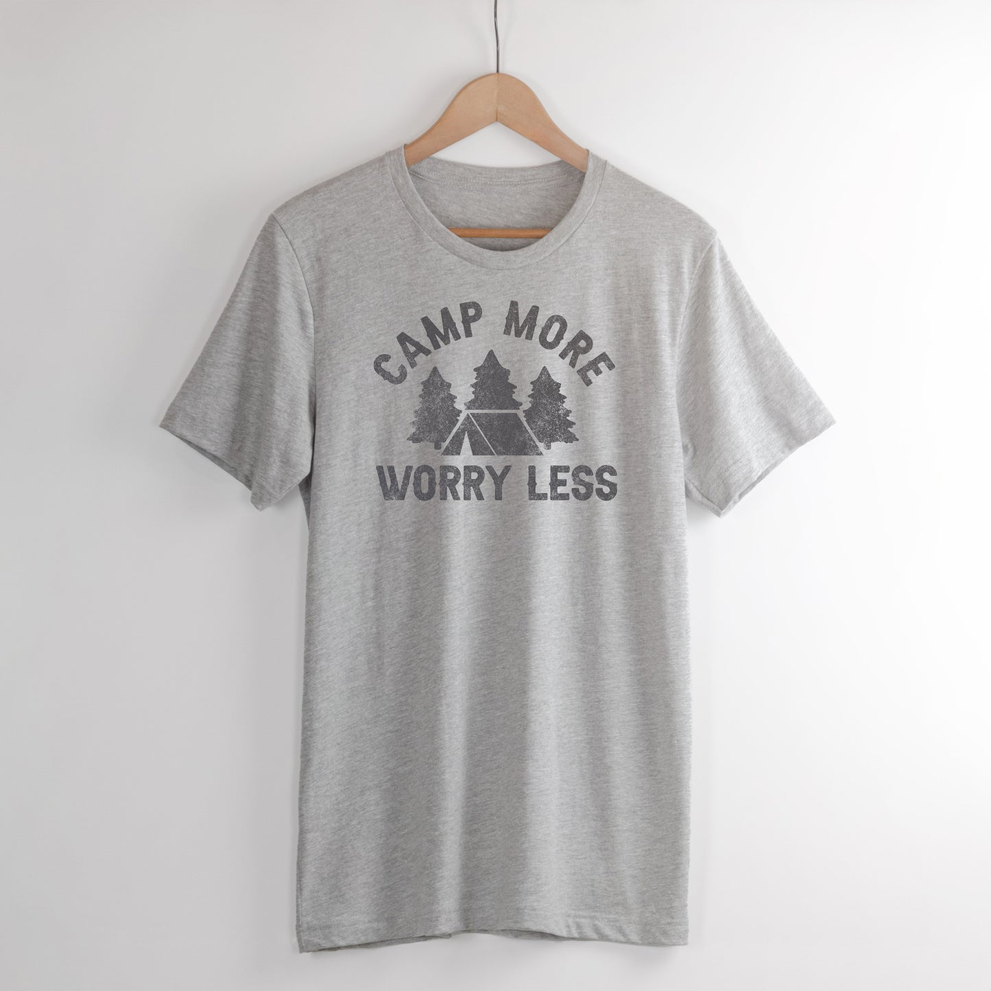 
                  
                    camp more, worry less shirt in grey
                  
                