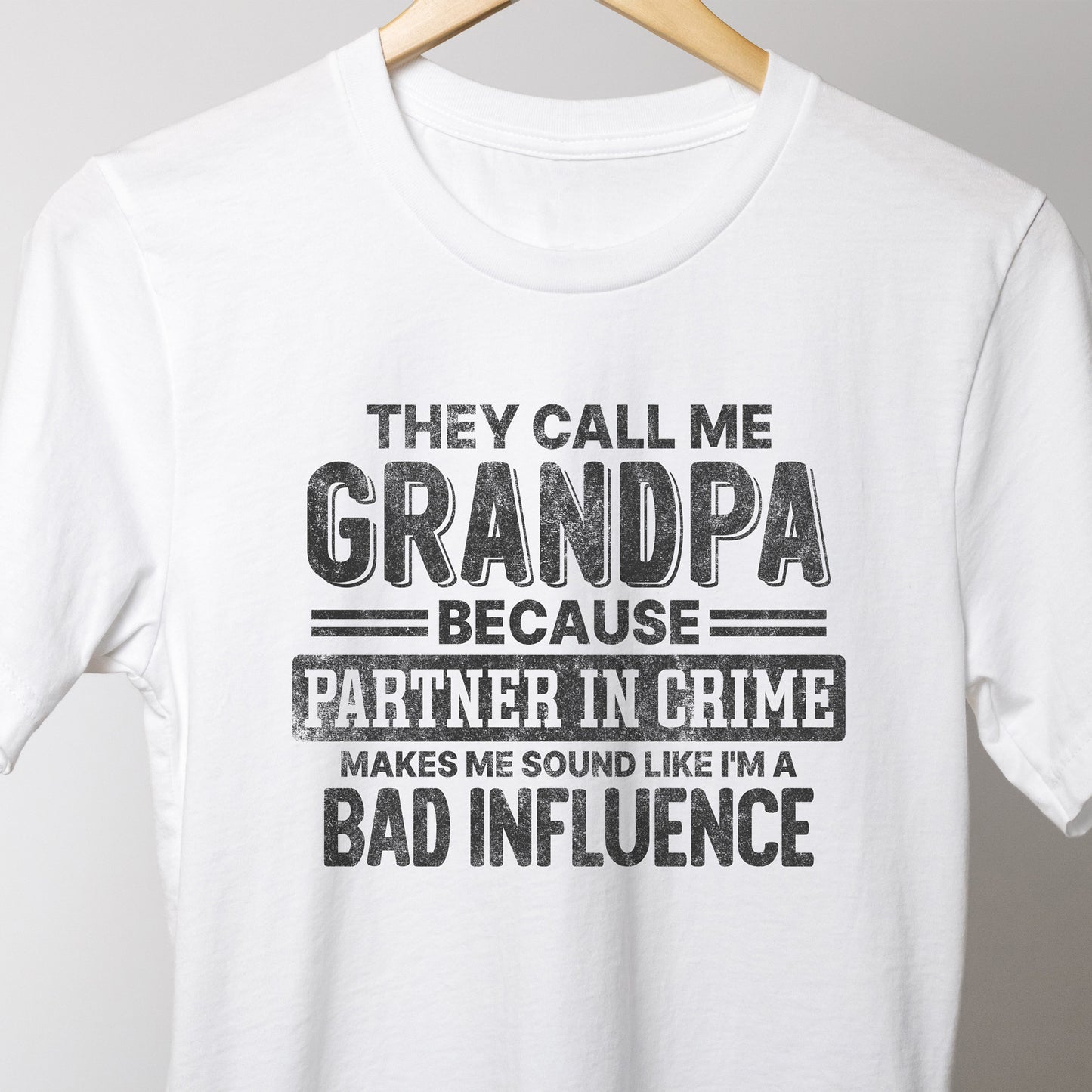 
                  
                    a partner in crime grandpa shirt in white
                  
                