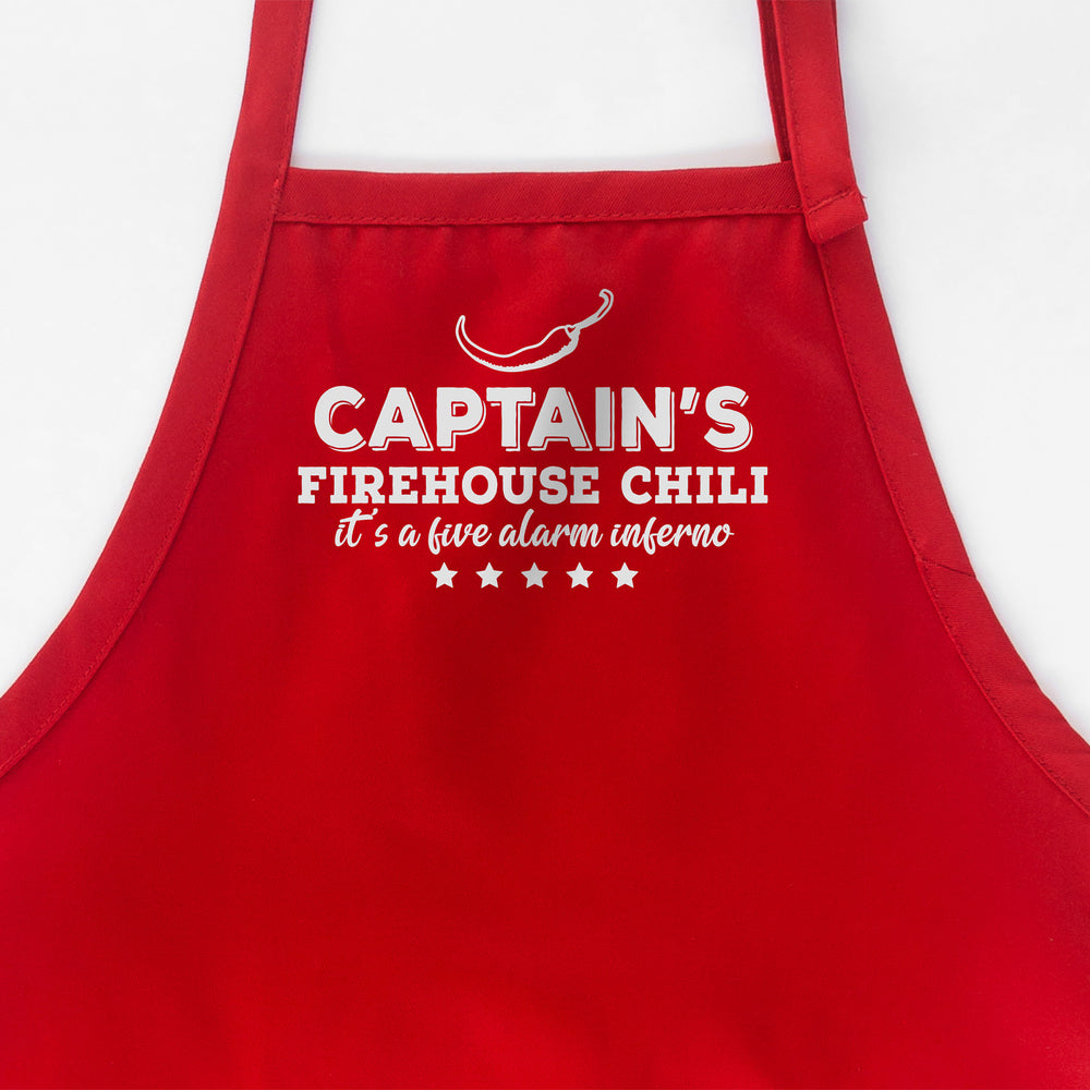 
                  
                    a personalized chili cook off apron in red
                  
                