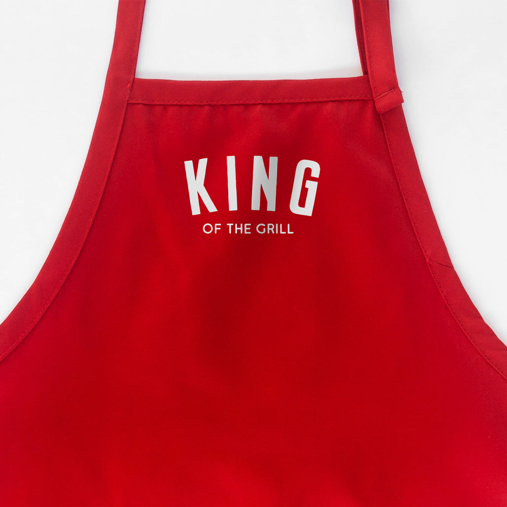 
                  
                    a personalized apron in red
                  
                