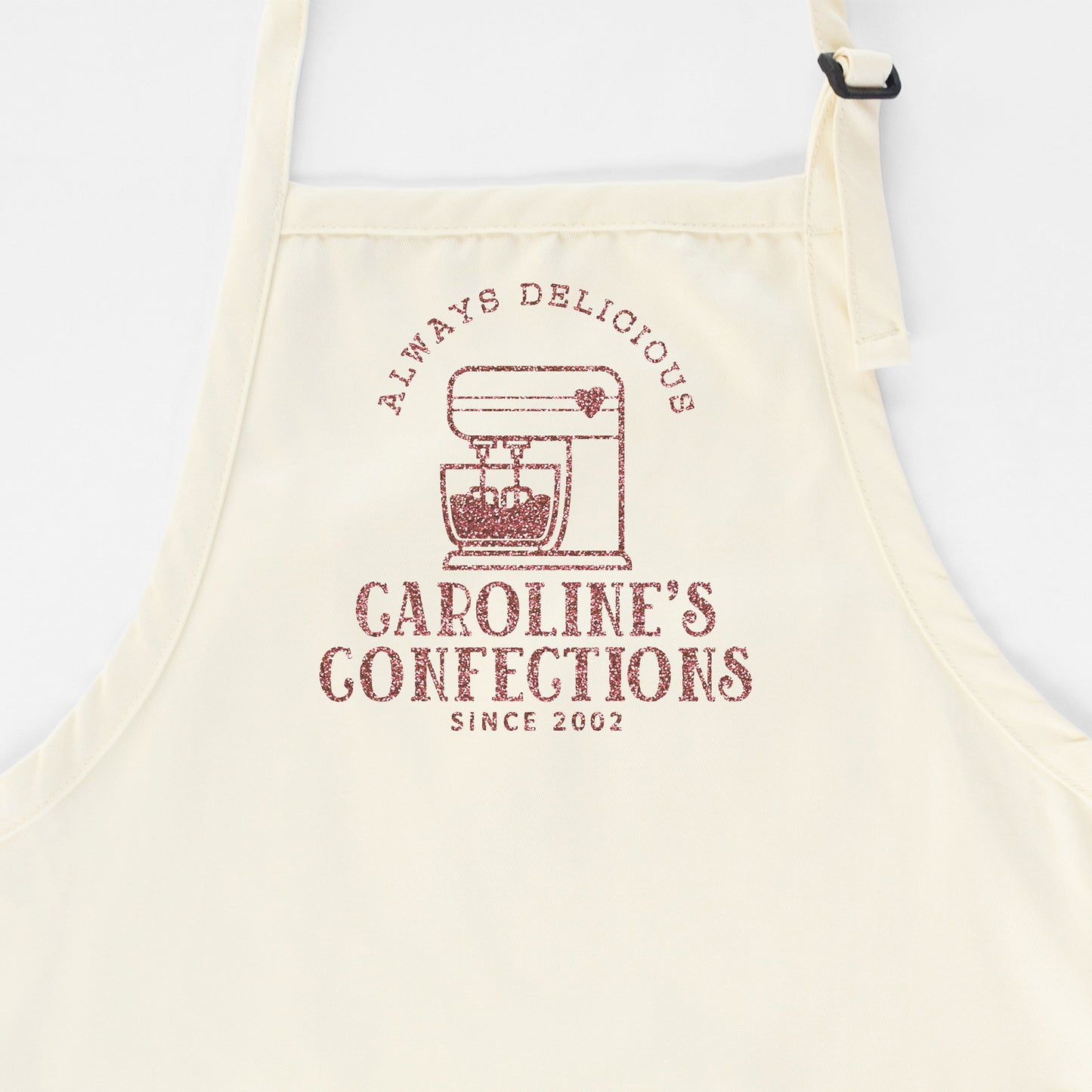 
                  
                    a personalized mixer apron in natural
                  
                