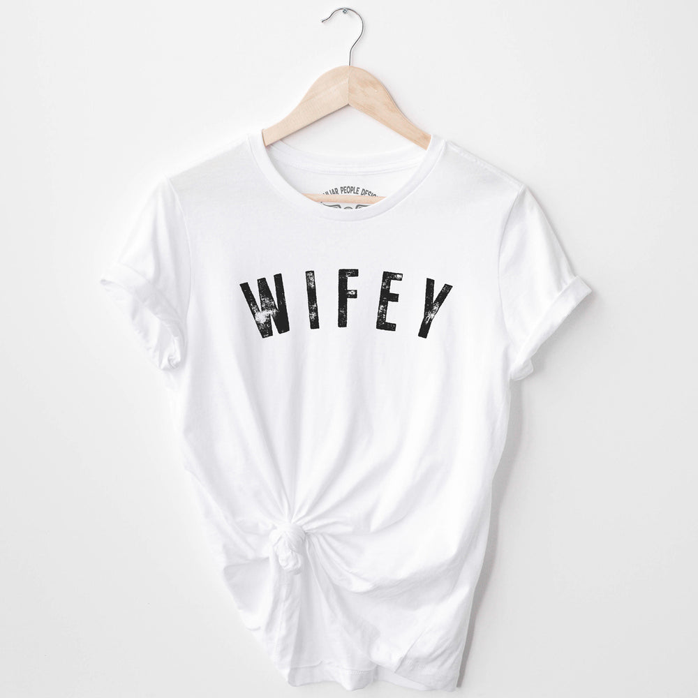 
                  
                    a wifey tee in white
                  
                