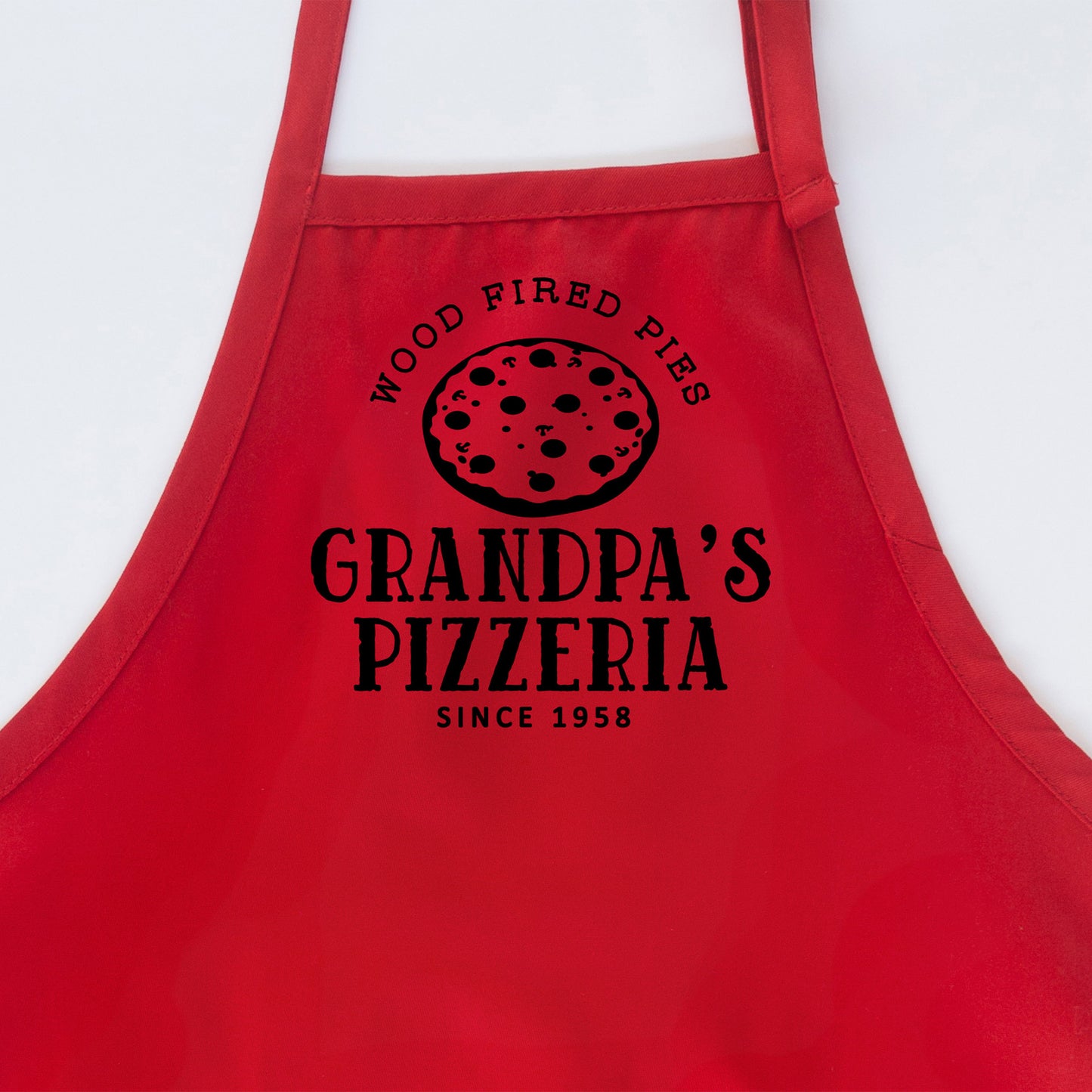 
                  
                    personalized pizza apron in red
                  
                