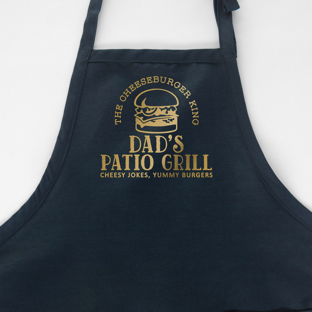 
                  
                    a personalized grilling apron in navy
                  
                