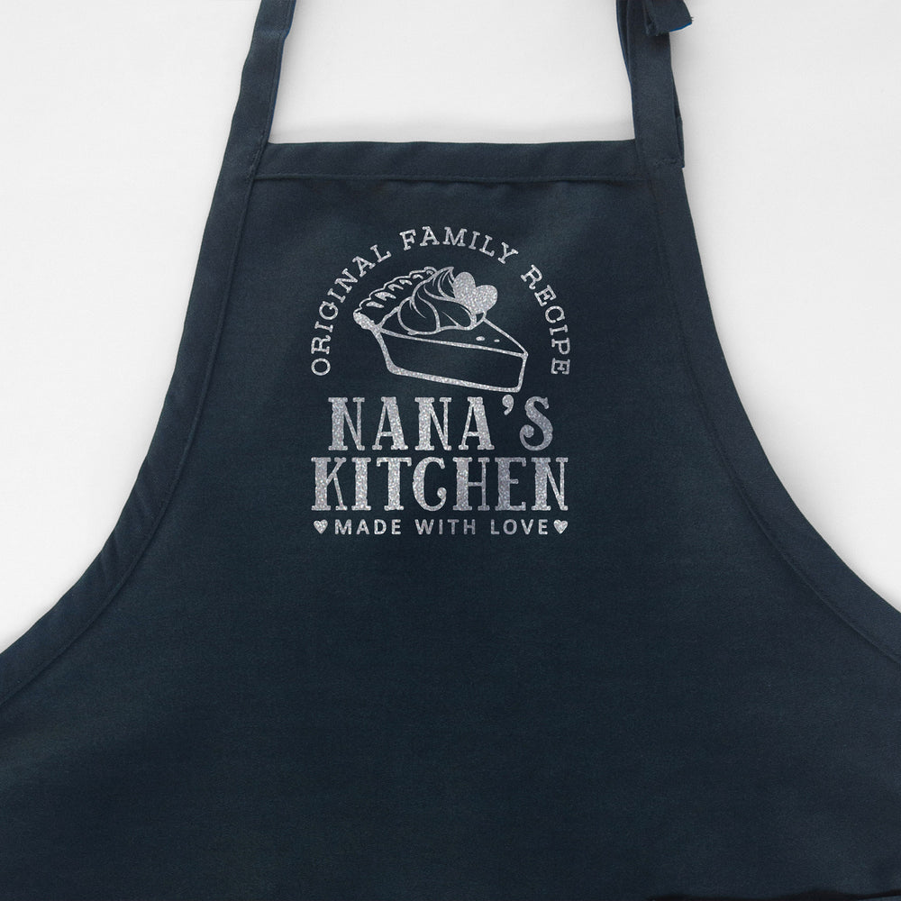 
                  
                    a personalized pie baking apron in navy
                  
                