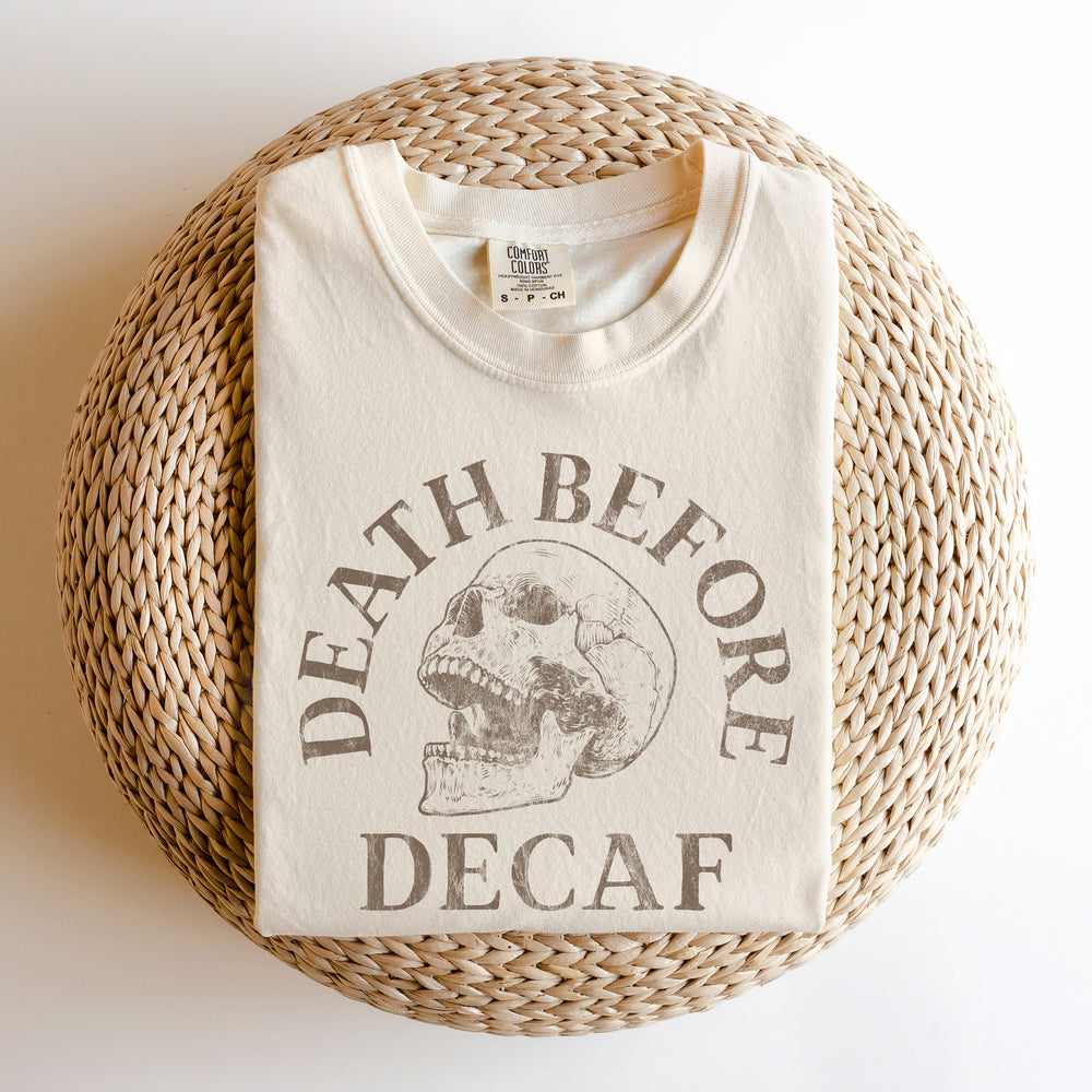 
                  
                    a long sleeve death before decaf skull shirt ivory
                  
                