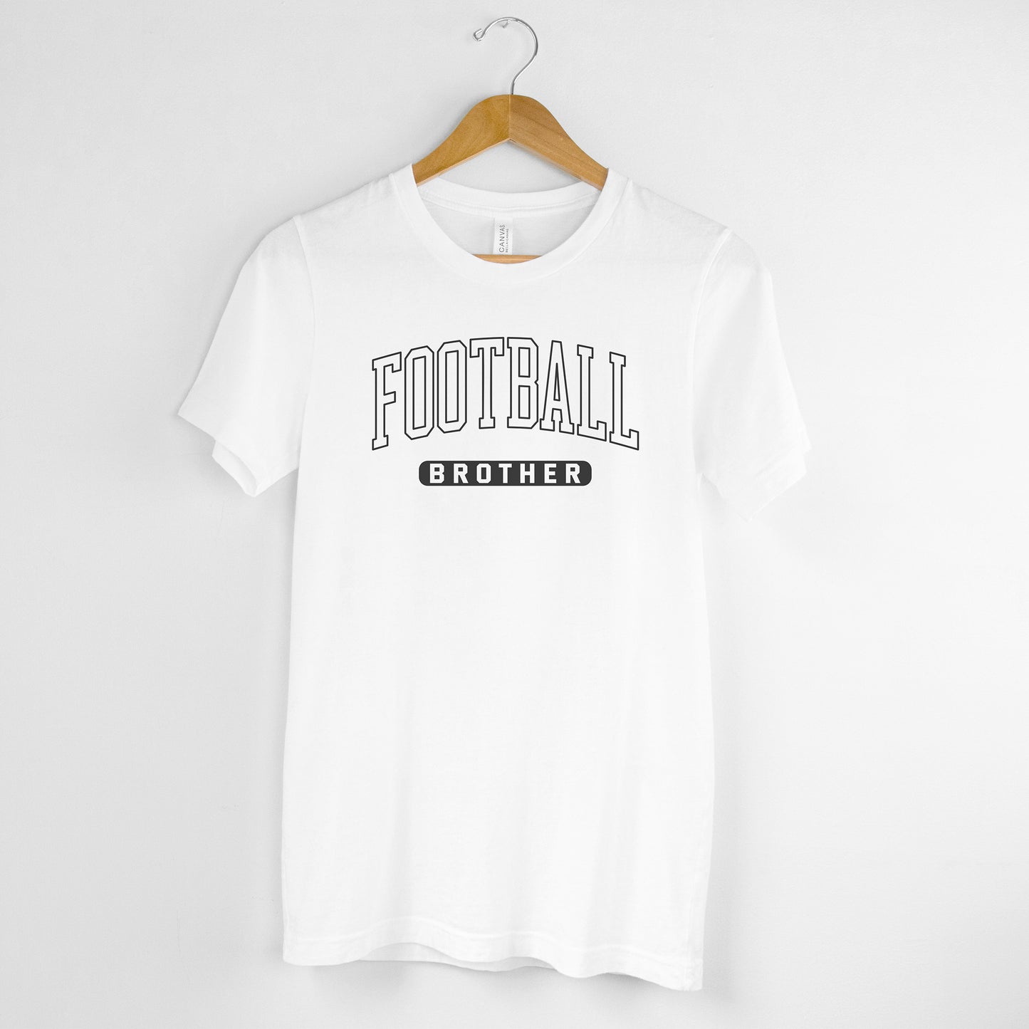 
                  
                    a football brother shirt in white
                  
                