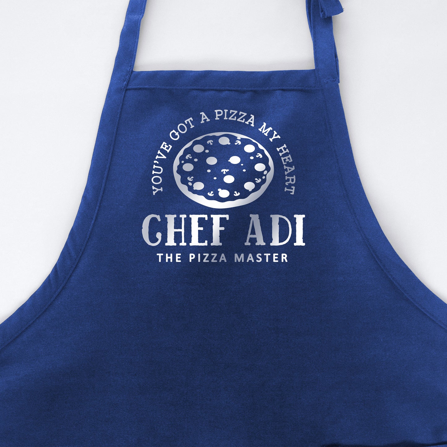 
                  
                    personalized pizza apron in royal
                  
                