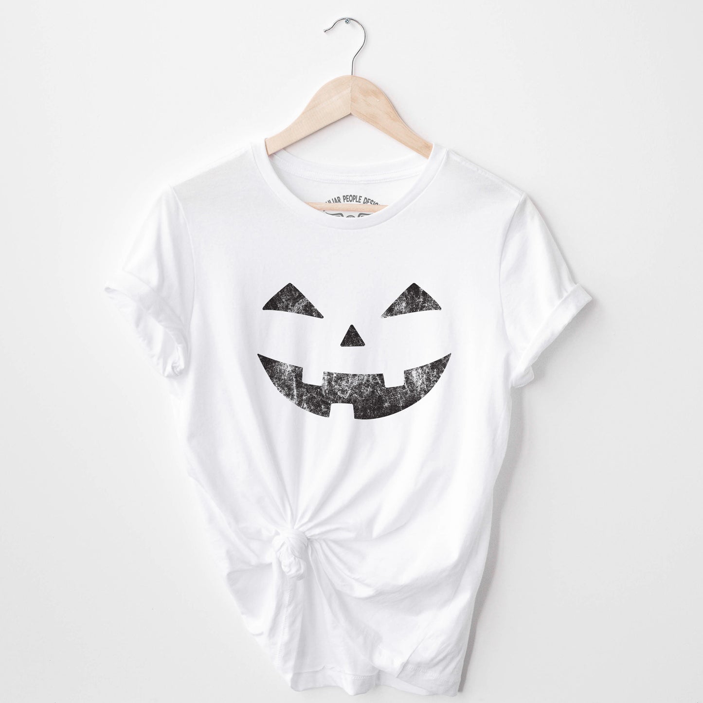 
                  
                    Halloween pumpkin face tee in white
                  
                