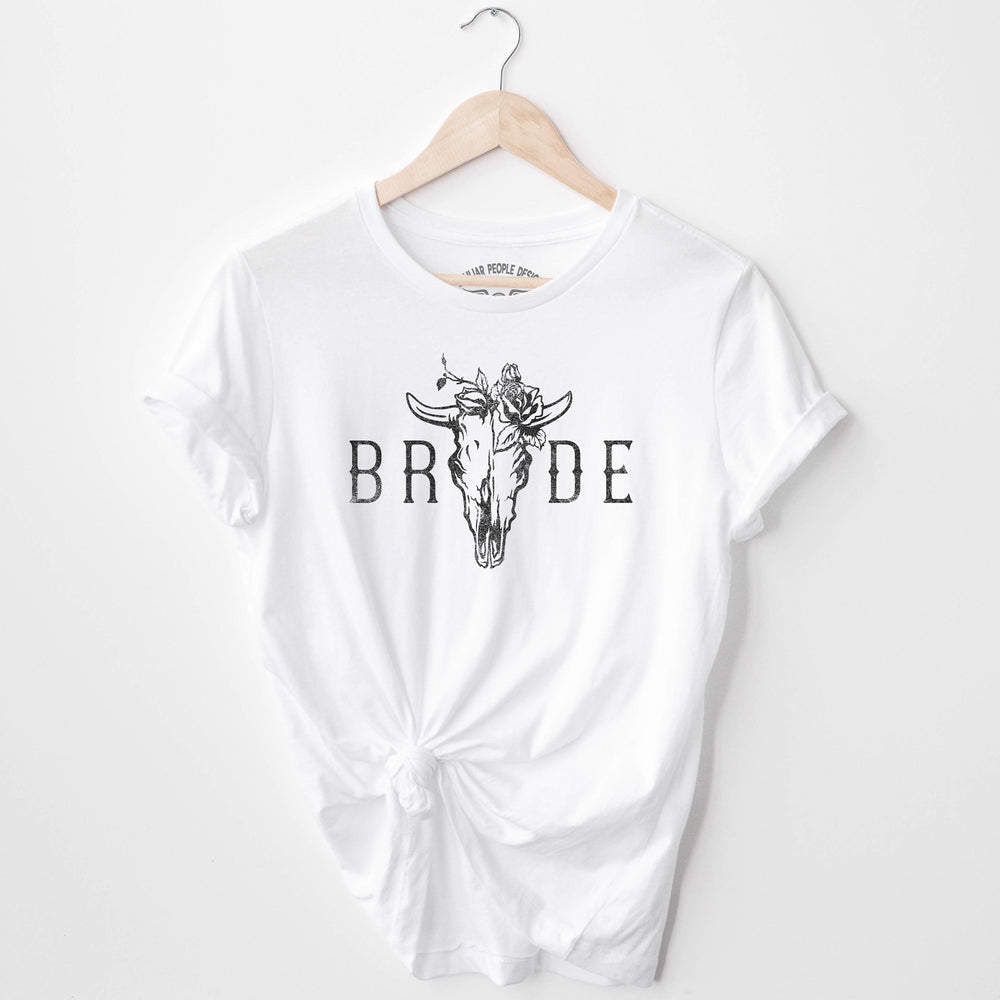
                  
                    Bride Bull Skull Bachelorette tee in white
                  
                