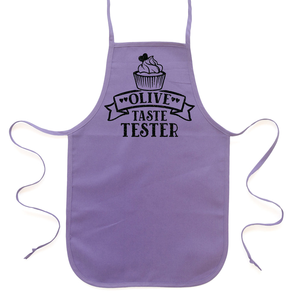 
                  
                    personalized toddler cupcake apron in purple
                  
                