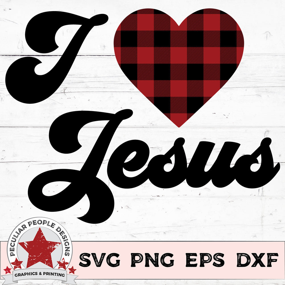 
                  
                    I Love Jesus - SVG PNG EPS DXF -peculiar people-designs
                  
                